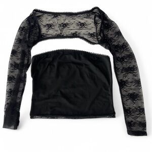 Black Long Sleeve lace top